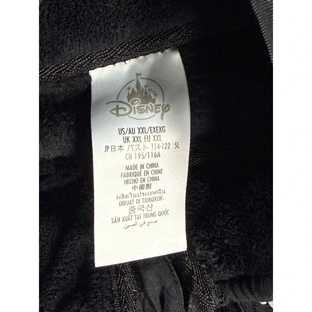 Disney Minnie Mouse Full Zip Fleece Jacket Black Womens XXL Mock Neck Coat